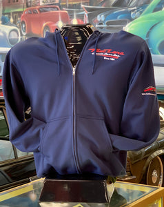 Fast Lane Fleece Hoodie Full-Zip Jacket (with Logo on Sleeve)