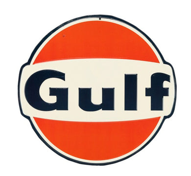 Gulf Oil Embossed Metal Sign