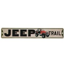 Jeep Trail Embossed Metal Sign