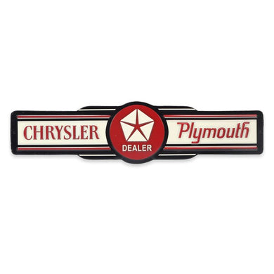 Plymouth & Chrysler Dealer Embossed Metal Sign