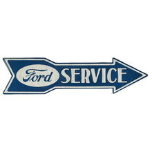 "Ford Service" Arrow Embossed Metal Sign