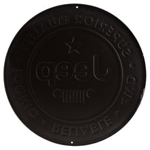 Weathered Jeep "Superior Quality" Round Embossed Metal Sign