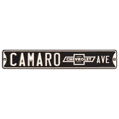 Chevy Camaro Ave Embossed Metal Street Sign