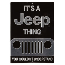 Jeep Grille Embossed Metal Sign