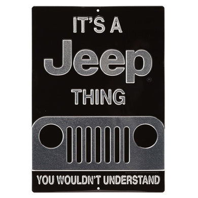 Jeep Grille Embossed Metal Sign