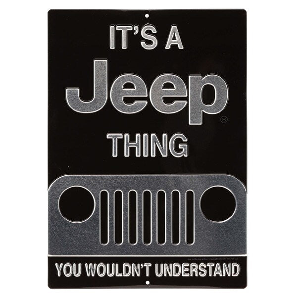 Jeep Grille Embossed Metal Sign