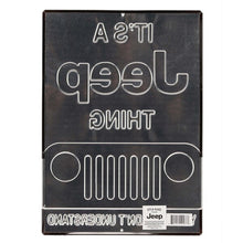 Jeep Grille Embossed Metal Sign