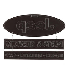 Jeep "Parts & Services" Multi Tier Embossed Metal Sign