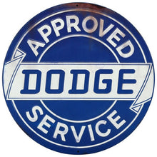 Dodge Approved Service Embossed Metal Sign