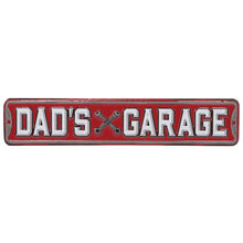 Dad's Garage Small Embossed Metal Magnet