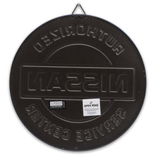 "Authorized Nissan Service" Round Embossed Metal Sign
