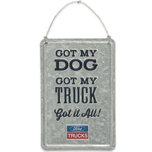 Ford "Got My Dog, Got My Truck" Mini Embossed Metal Sign