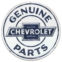 "Chevy Genuine Parts" Round Metal Sign