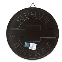 Chevy "Super Service" Round Embossed Metal Sign