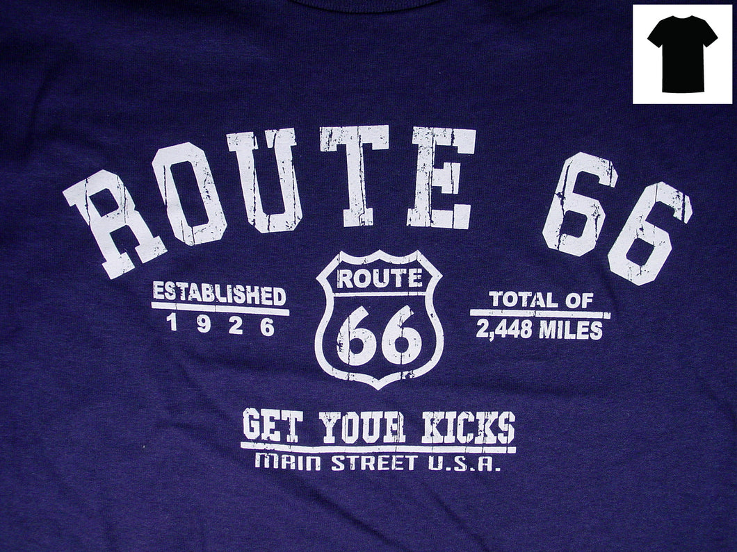 Distressed Route 66 'Main Street USA' T-shirt