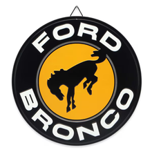 "Ford Bronco" Logo Round Embossed Metal Sign