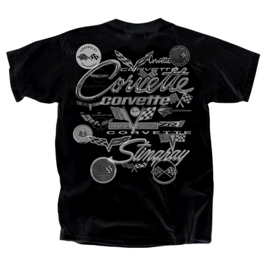 Corvette All Over Logo (C1-C8) T-shirt
