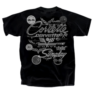 Corvette All Over Logo (C1-C8) T-shirt