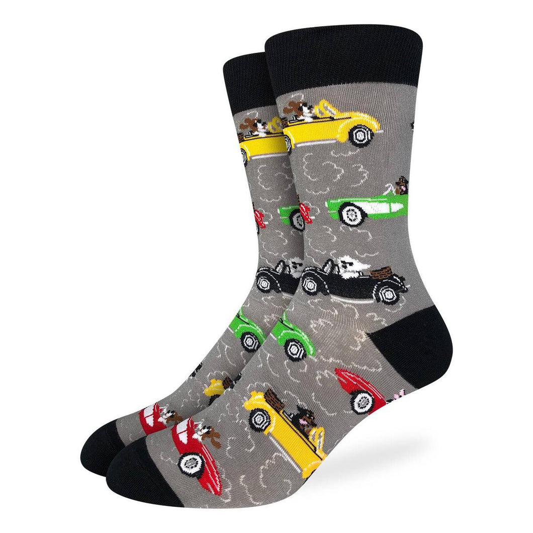 Dogs Driving Cars Crew Socks