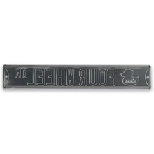Jeep Four Wheel Drive Duck Embossed Metal Street Sign