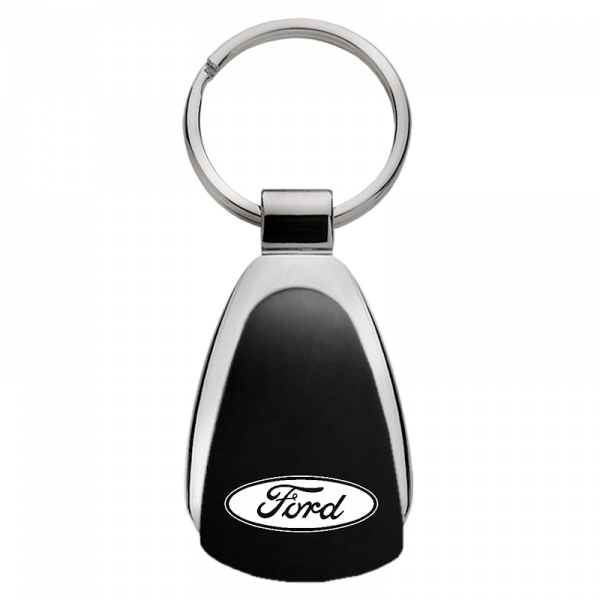 Ford Teardrop Black Keychain