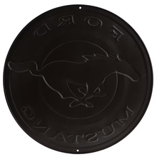 Ford Mustang Round Embossed Metal Sign