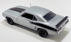 1969 Chevy COPO Camaro - Silver w/ Black Stripes 1:18 Diecast