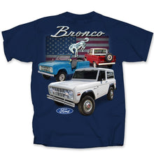 3 Vintage Broncos with Flag T-shirt