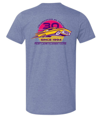 Fast Lane 30th Anniversary Retro Sunset T-shirt
