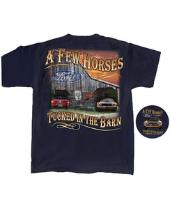 Mustang Few Horses In The Barn Short Sleeve T-Shirt