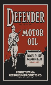 Defender Motor Oil Vintage Style Sign