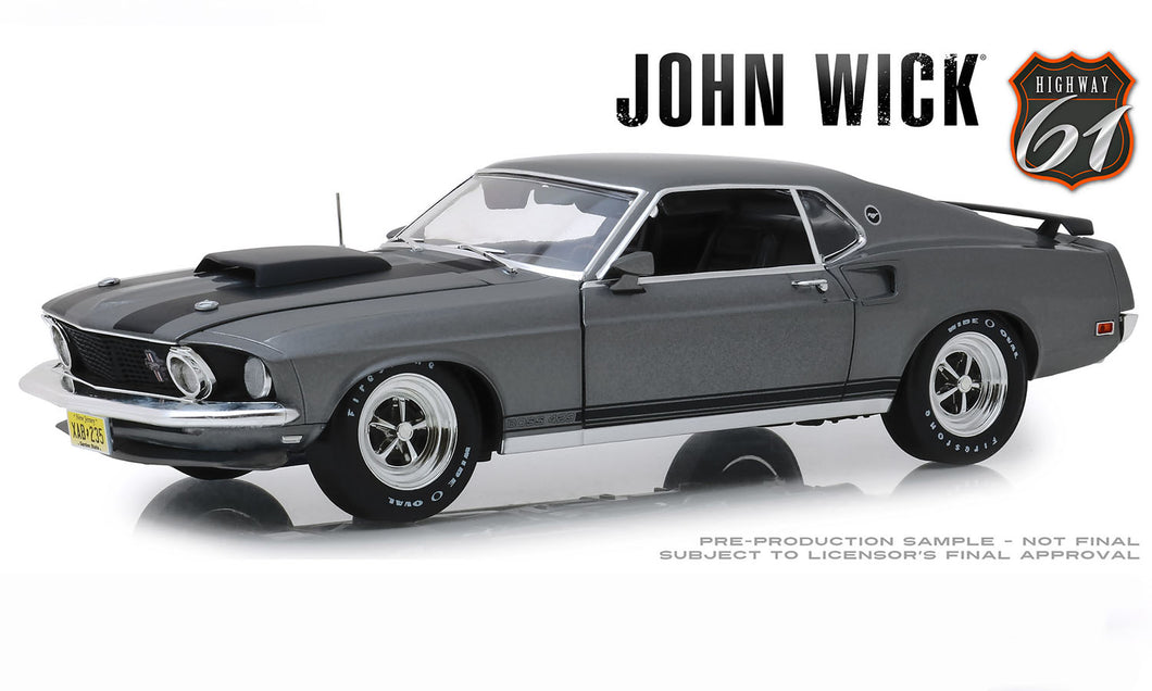 1969 Ford Mustang BOSS 429 John Wick 1:18 Diecast