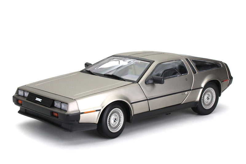 1981 De Lorean DMC 12 (Stainless Steel) 1:18 Diecast – Fast