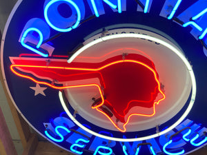 Pontiac Service Indian Neon Sign