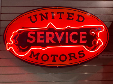 United Service Motors Neon Sign