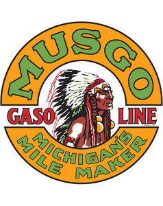 Musgo Gasoline Vintage Style Sign