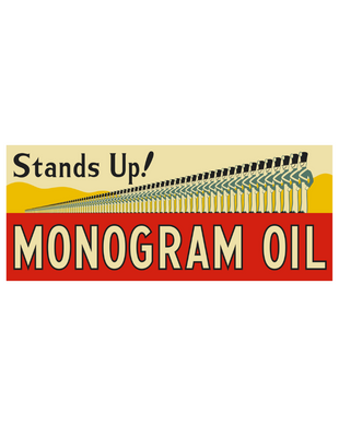 Monogram Oil Vintage Style Sign
